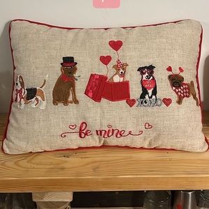 Dog Valentine’s Day Pillow